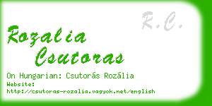 rozalia csutoras business card
