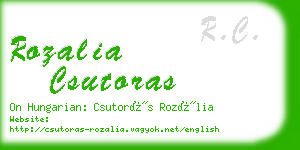 rozalia csutoras business card